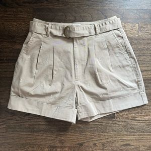 J.Crew D-Ring Shorts with Anchor Embroidery (Size 0) | NWOT